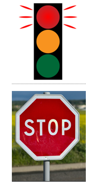 Stoplight and stop sign image