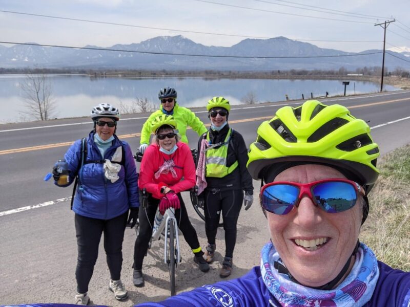 Riders in cool weather gear