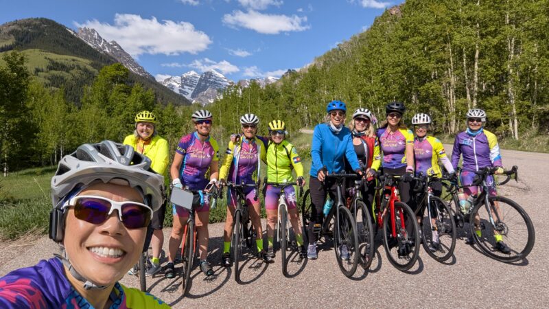 Venus sisters on the way up to Maroon Bells