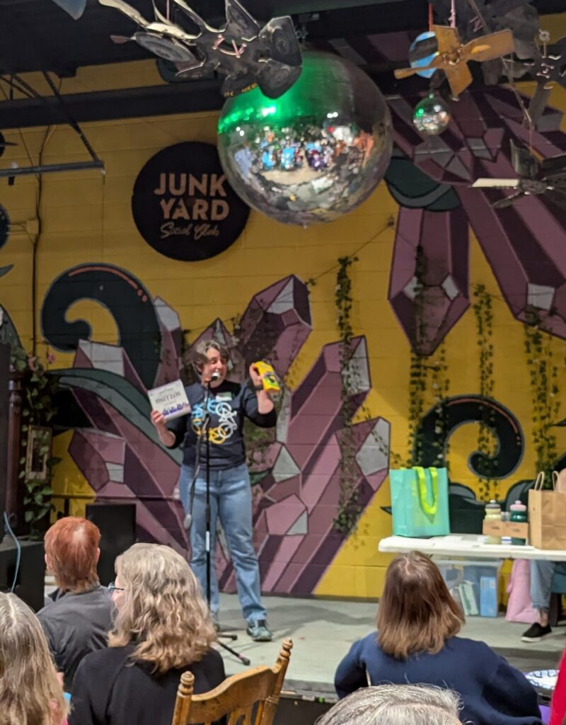 Emcee standing on a stage